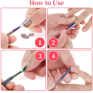 Poussoir à cuticules professionnel en acier inoxydable, meilleur prix de gros, éliminateur de cuticules, poussoir à ongles, grattoir - Product Image 3