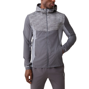 Men's Hooded Zip Up Windbreaker <b>Coat</b> with Two Utility Pockets - Product Image 2