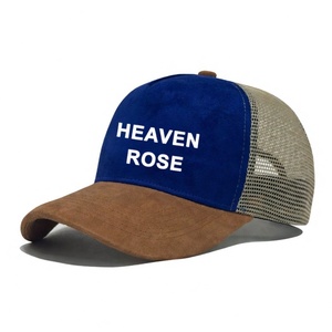 Custom Logo Suede Mesh Trucker Cap Streetwear Baseball Hat Wholesale OEM Embroidery Low MOQ Unisex Snapback - Product Image 5