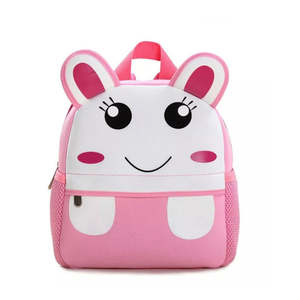 Sac à dos pour enfants avec visage d'animal mignon, sac d'école en peluche, sac de voyage léger pour tout-petits avec poches zippées pour garçons et filles, utilisation quotidienne - Product Image 2
