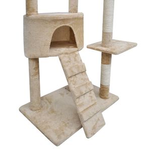 Beige 87 \ "- 94 \" albero gatto tiragraffi con 1 condominio per il Comfort e l'attività del gatto - Product Image 5