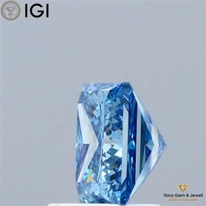 Diamante Cultivado en Laboratorio con Corte Princesa, Color Azul Intenso, Claridad VS1, 1.50 Quilates, con Certificado IGI para Anillo Personalizado - Product Image 5