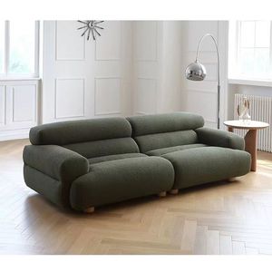 Wholesale Contemporary <b>Living</b> <b>Room</b> Corner Leisure Wood Frame Curved Genuine Leather Minimalist High-end Sectional <b>Sofa</b> - Product Image 6