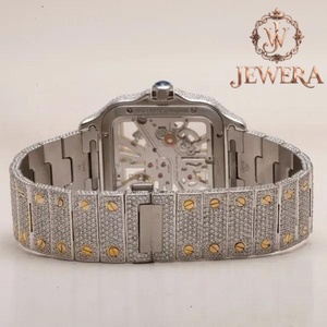Reloj de Acero Inoxidable Plateado con Diamantes Mossinate, Suministro Directo de Fábrica, Combinación Perfecta de Funcionalidad y Diseño Elegante - Product Image 3