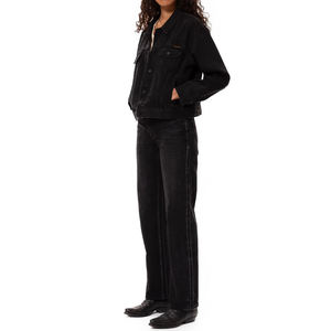 New 2026 Berit Unisex Regular Denim Jacket Asphalt Black Custom Vintage Wash Streetwear Casual OEM Low MOQ Manufacturer Knitted - Product Image 6