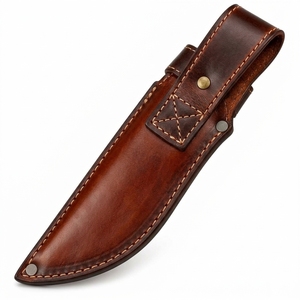 Convient pour le rangement des couteaux, la collection et l'utilisation quotidienne. Étui à couteaux en cuir véritable de qualité supérieure, coutures durables, design classique. - Product Image 5