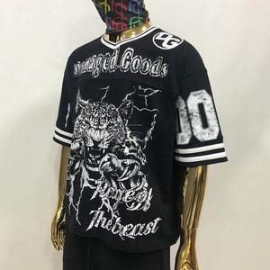 Custom Oversized <b>Men</b> Streetwear T Shirt Hip Hop Graphic Print Heavyweight Cotton Loose Vintage T-shirt <b>Animal</b> Design Tee Shirt - Product Image 1