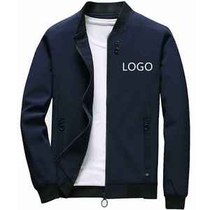FITME SPORTS Customization Vintage <b>Pilot</b> Bomber <b>Jacket</b> Waterproof Windbreaker Polyester/Cotton Plus Size Men's Stand Collar - Product Image 5