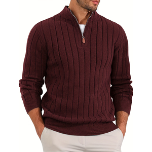 Nouveau pull en tricot pour homme de qualité supérieure, chaud pour l'hiver, tissu doux et confortable, manches longues, style décontracté, coupe ajustée, tricot classique - Product Image 1