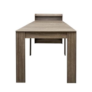 Tavolo da Pranzo Moderno Allungabile con Piano in Marmo Lucido e Vano Contenitore, Montaggio Durevole - Product Image 1