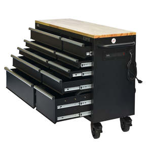 Gabinete de Herramientas CSPS Resistente de 132 cm con 10 Cajones, Acero con Recubrimiento en Polvo Negro, para Mecánicos, Taller, Garaje, Almacén - Product Image 2