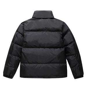 Black Hooded Waterproof Reversible Puffer <b>Jacket</b> for Men High Quality Cold Weather Winter Casual Knitted 2026 - Product Image 1