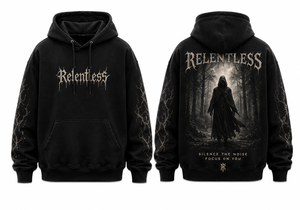 เสื้อฮู้ดพิมพ์ลายโกธิคแบบเต็มตัวสำหรับผู้ชาย ทรงโอเวอร์ไซส์ สีดำ ผ้าฝ้ายเฟรนช์เทอร์รี่ ดีไซน์กระเป๋าเสื้อ เหมาะสำหรับใส่ในฤดูใบไม้ร่วง - Product Image 2