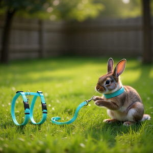 Rabbit Chest And Back <b>Leash</b> Set 1.0Cm Adjustable For Small <b>Pets</b> - Product Image 3