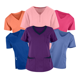 ชุดพยาบาลสีขาวสำหรับผู้ชายชุดยูนิฟอร์มทันตแพทย์กางเกงสครับผ้าสครับผ้าซักชุดยูนิฟอร์ม FMF-MOQ ต่ำ - Product Image 1