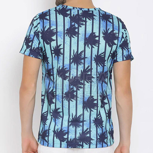 T-shirts tissés respirants personnalisés à la mode pour hommes, en polyester durable avec impression intégrale vibrante, parfaits pour l'été - Product Image 2
