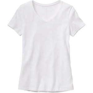 Camiseta de Algodón Orgánico de Diseño Personalizado para Mujer, Cuello en V, Color Sólido, Talla Grande, Ajuste Holgado, Impresión Digital, Venta al por Mayor de Fábrica - Product Image 5