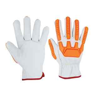 Guantes de rescate de cuero de cabra y vaca para rápel rápido, guantes tácticos para escalada en cuerda - Product Image 4