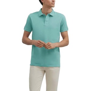 เสื้อโปโลแขนสั้นผู้ชาย สีพื้น ผ้าฝ้าย ทรงลำลอง ติดกระดุมด้านหน้า ทรงปกติ ระบายอากาศได้ดี - Product Image 1