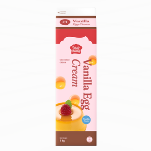 Crème à œufs vanillée en vrac, crème à œufs non cuite 1KG pour pâtisserie, desserts, HALAL, fabricant OEM/ODM, expédition mondiale - Product Image 1