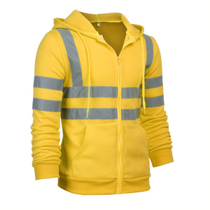 Ropa de Seguridad Reflectante de Alta Visibilidad, Sudadera con Cremallera, Tela de Alta Calidad, Ropa de Trabajo de Seguridad para Hombre, Sudaderas con Cremallera - Product Image 2