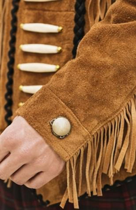 High Quality <b>Suede</b> Leather Fringe <b>Jacket</b> for Men Western Cowboy Embroidered Design Bulk Order Manufacturer - Product Image 5