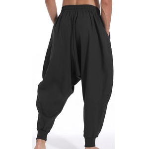 <b>Men's</b> Black Solid Mid Waist Capri Shorts Cotton Drawstring Casual Breathable <b>Cropped</b> Summer Streetwear Style - Product Image 2