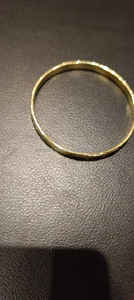 Bracelet en laiton de qualité supérieure doré, fait à la main, pour un look chic et minimaliste, réglable - Product Image 4