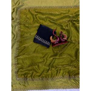 Beautiful Jarkhan Diamond Beaded Saree for Parties Elegant Indian Dress with Intricate Decoration - Product Image 6