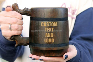 Taza de Madera y Acero Inoxidable con Asa de Madera, Estilo Vintage, Hecha a Mano - Product Image 3