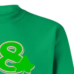 Sudadera Verde 08 con Estampado Gráfico de Chicas Bonitas, Cuello Redondo, Manga Larga, Puños Acanalados, Informal, de Felpa, para Mujer, Moda Urbana - Product Image 2