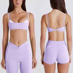 Yoga Set Gym Clothes Sportswear Fitness Suits Women Workout Bra Yoga Set <b>Crop</b> <b>Top</b> Long Sleeve Sports Suits Yoga Set - Product Image 1