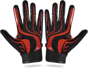 Gants de football pour hommes avec grip antidérapant, dos en maille respirante, doigts renforcés, fermeture à lacets, logo personnalisé pour les sports de plein air - Product Image 3