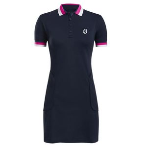 Women's Navy Golf Dress Short Sleeve Polo Style Sports Dress Comfortable Lightweight <b>Athletic</b> Wear for Golf Tennis Outdoor - Product Image 1