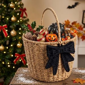 Panier à bonbons d'Halloween, support pour friandises effrayantes, conteneur pour bonbons de la fête des Morts, décoration de table d'Halloween, organisateur festif pour la maison - Product Image 3
