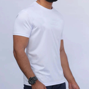 T-shirt de performance pour homme, personnalisé, respirant, en spandex/polyester, séchage rapide, coupe ajustée, best-seller - Product Image 2