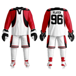 Price Original Team Wear Ice Hockey Uniform Factory Rate Sublimation Printing Breathable 100% Polyester Wholesale <b>Men</b> Ice Hockey - Product Image 1