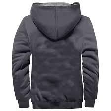 <b>Blanket</b> Leather Patch Collar Cotton High Quality Winter Mens Pull Over Hoodie Solid Fleece - Product Image 2