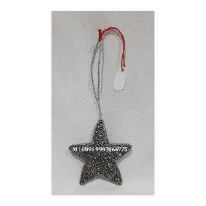 Nuevo y Espectacular Adorno Colgante con Diseño de Árbol en Bordado Zari con Cuentas, Ideal para Decoración de Árboles Navideños - Product Image 4