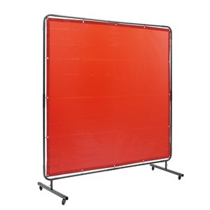 Telaio per Schermo di Saldatura in Vinile Ignifugo 6 X 6 con 4 Ruote Girevoli, Tenda Protettiva per Caschi da Saldatura - Product Image 1