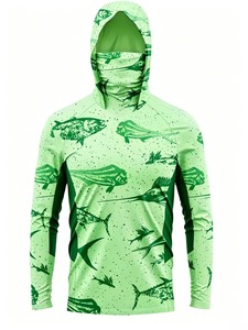 Sweat à capuche de pêche pour homme UPF 50+ à séchage rapide, manches longues, protection solaire, pour la pêche en plein air - Product Image 5