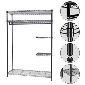 Heavy Duty Wire Shelving Garment <b>Rack</b> Premium <b>Clothes</b> Organiser - Product Image 4