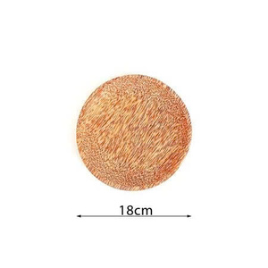 Round Wooden Decorative Tray 18cm Rustic Handcrafted Wood Craft - Product Image 1