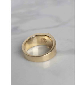 14K Yellow Gold Custom Initial Letter A Moissanite Signet <b>Ring</b> VVS1 D Color Personalized <b>Name</b> <b>Ring</b> for Men Women - Product Image 2