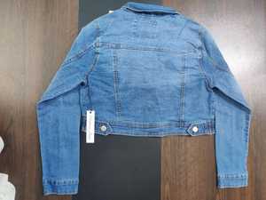 Chaqueta Corta de Mezclilla para Dama de Moda Casual, Abrigo de Jean en Azul Claro para Mujer - Product Image 4