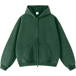 Sweat-shirt à capuche zippé pour homme, chaud et confortable, avec cordon de serrage réglable pour la mode hivernale - Product Image 1