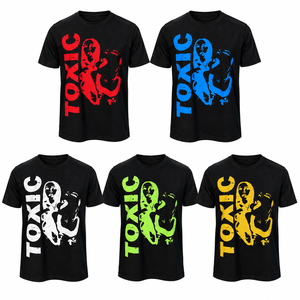 Hot Selling Loose Fit Cotton Graphic Printed <b>Men</b> T Shirt Vintage Light <b>Blue</b> Sky Streetwear Toxic Graphic Print Casual Crew Neck - Product Image 6