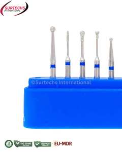 ชุดเครื่องมือผ่าตัดทางทันตกรรม Surtechs FG Diamond Burs FG115 สำหรับการเตรียมโพรงฟันแบบรุนแรงรบกวนต่ำ ชุดหยาบ 8 ชิ้น - Product Image 2