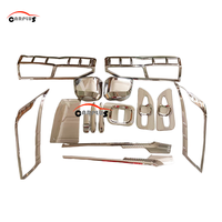 Garniture chromée automatique pour Hiace 2019-2024 Bus couvercle de lampe chromé couvercle de poignée chromé couvercle de miroir garniture Kits de carrosserie accessoires