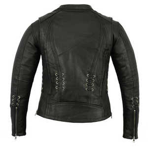 Veste en similicuir PU vintage pour homme, à col rabattu, à capuche, avec fourrure décorative, neuve, à manches longues - Product Image 2